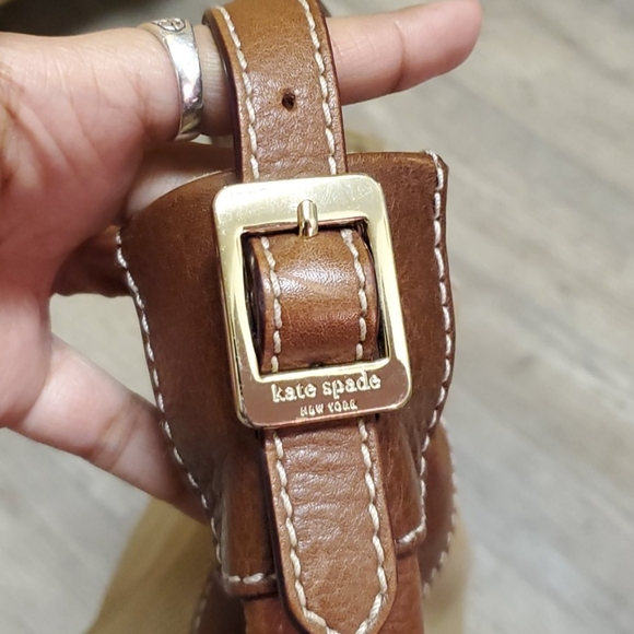 Kate Spade Leather Canvas Hobo Bag - Picture 4 of 14